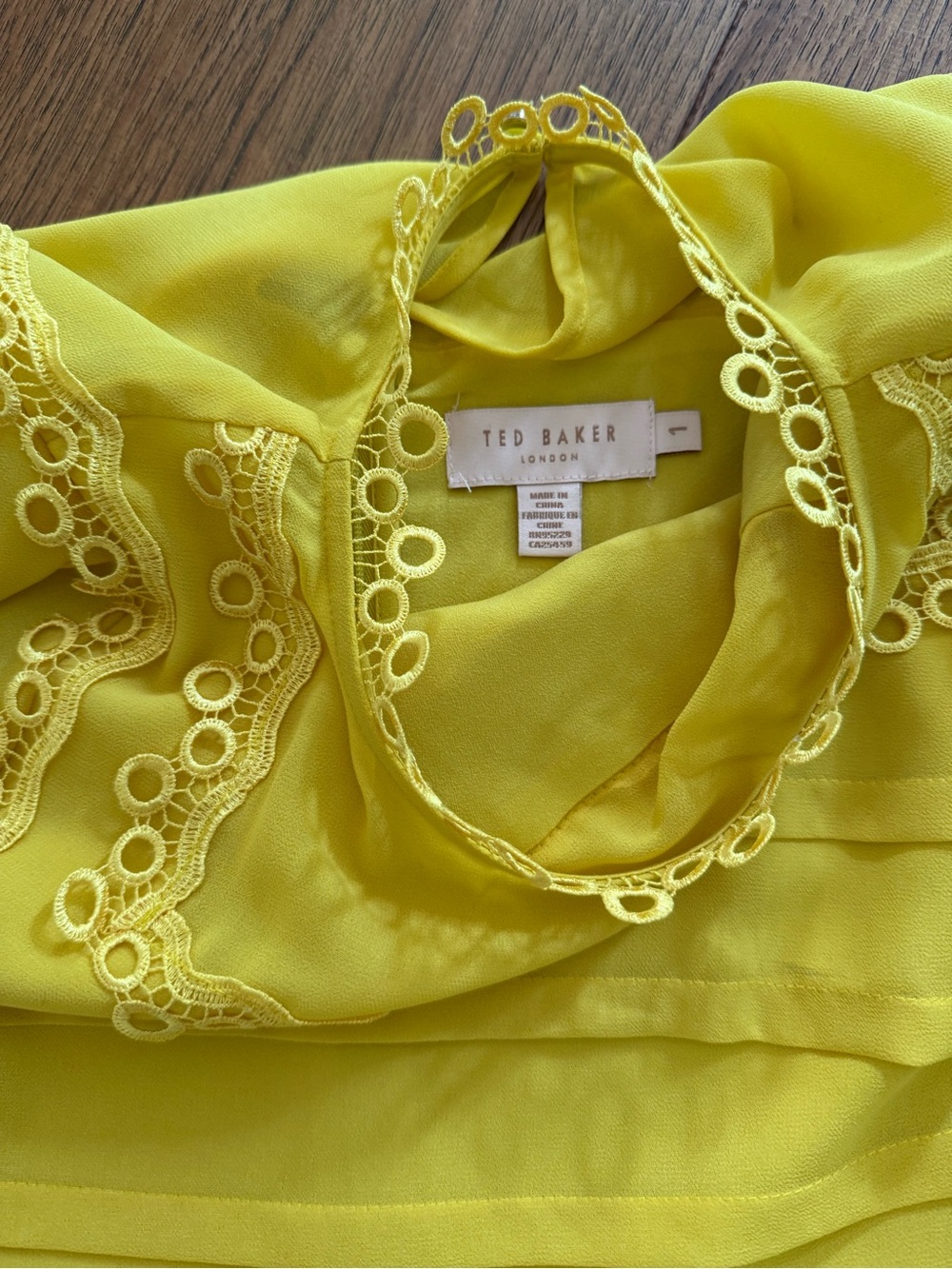 Ted Baker Peplum Top - Yellow - Picture 4 of 5